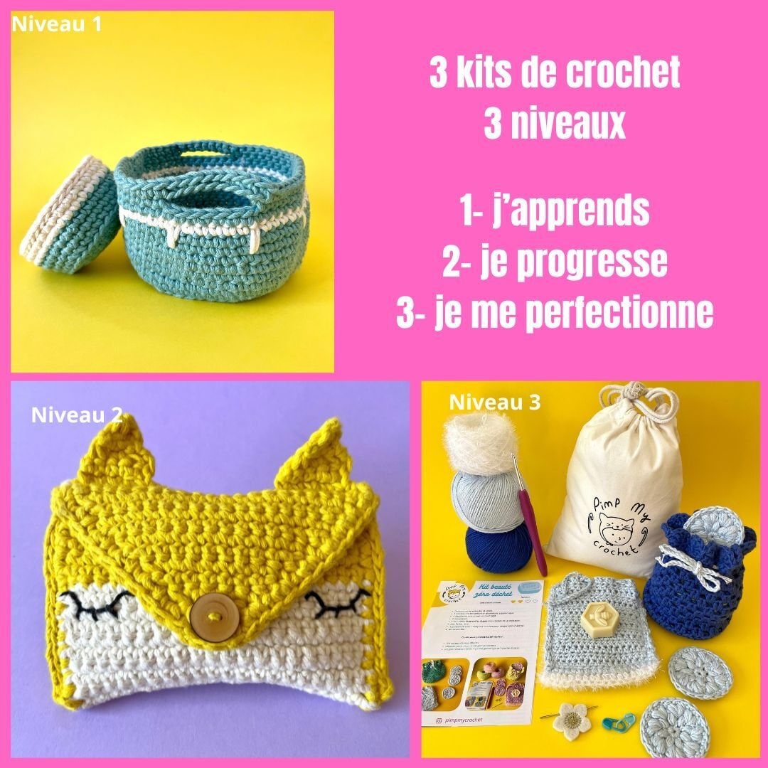 Kit de crochet : 3 kits evolution