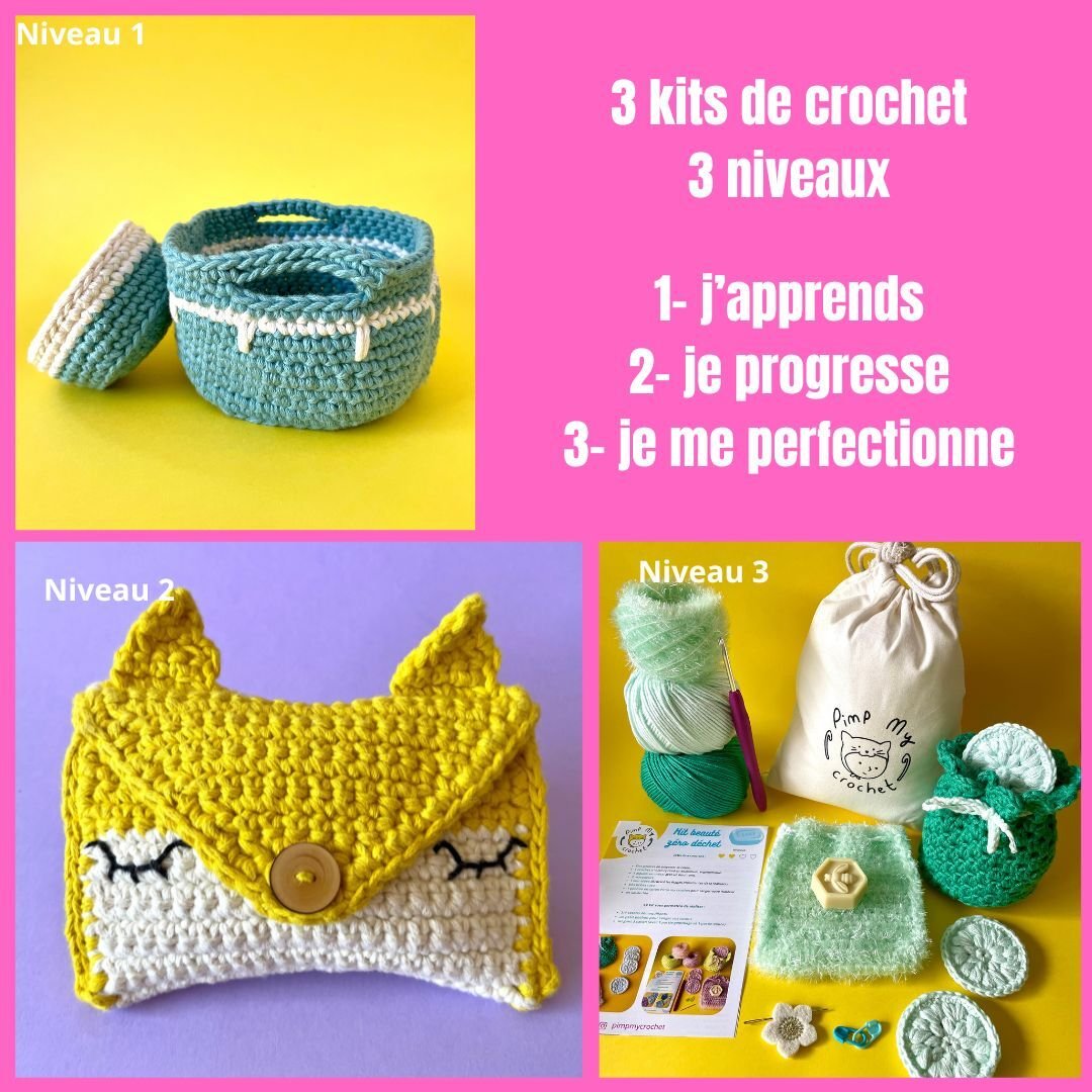 Kit de crochet : 3 kits evolution