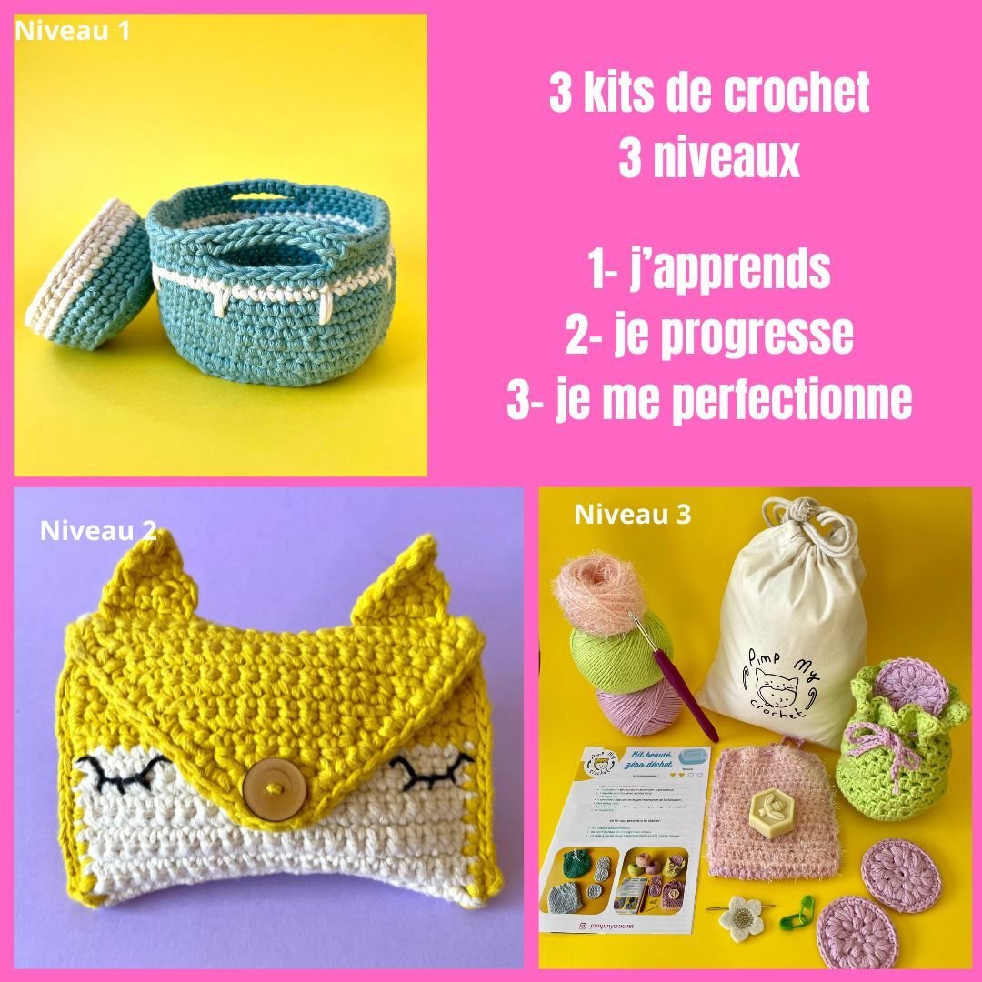 Kit de crochet : 3 kits evolution