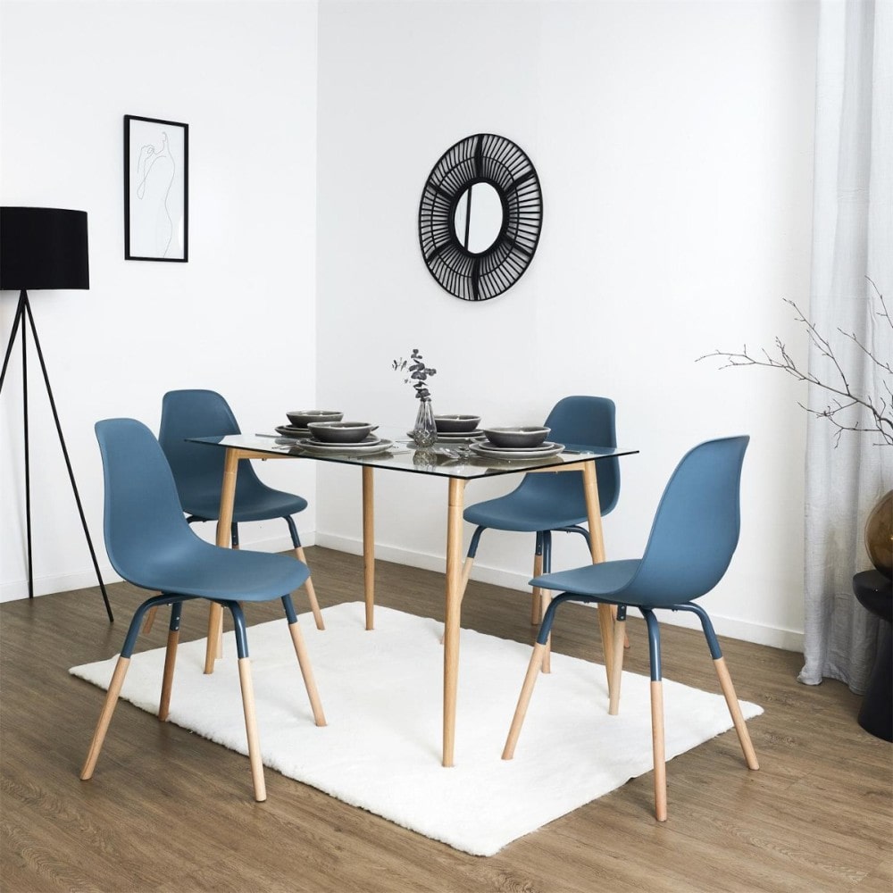 Chaise scandinave bleu