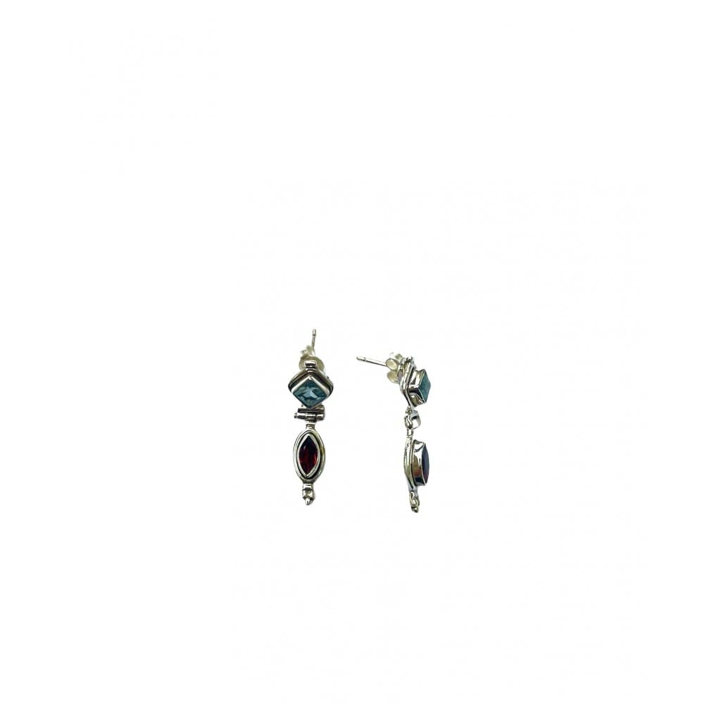 Boucles d'oreille topaze bleue