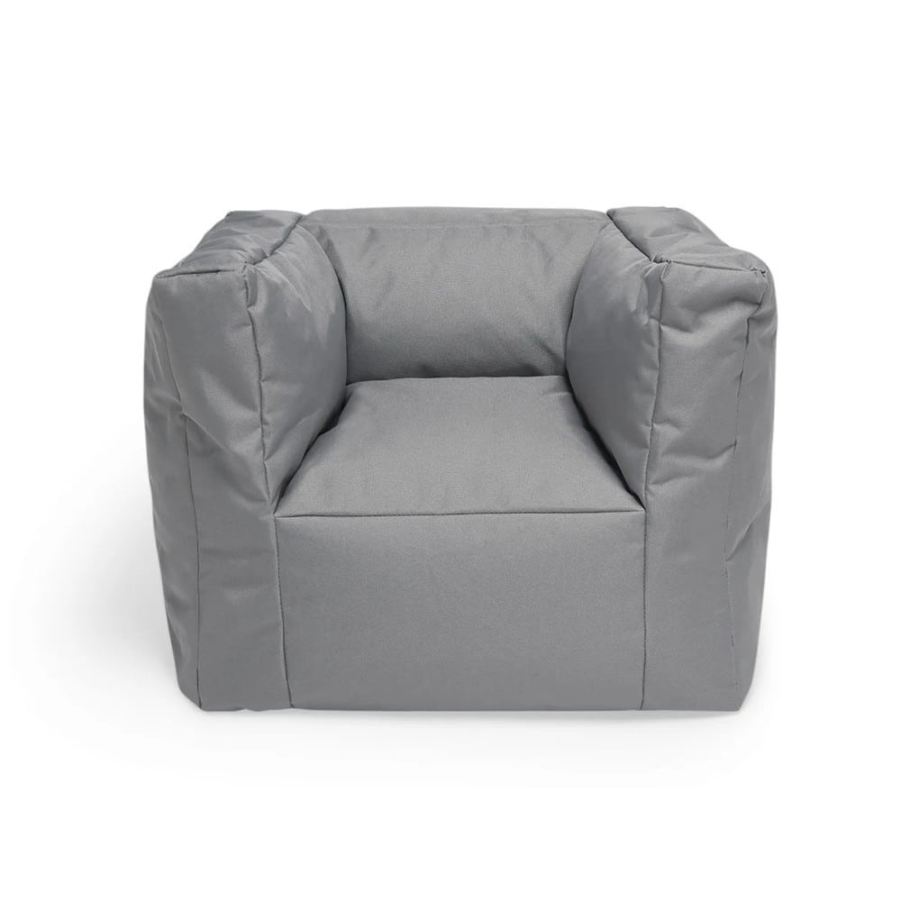 Fauteuil pouf enfant gris tempête