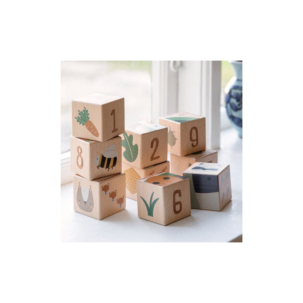 Puzzle en blocs de bois woodland