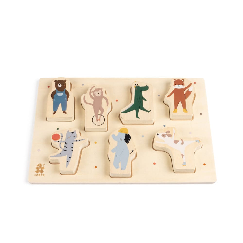 Grand puzzle en bois animaux