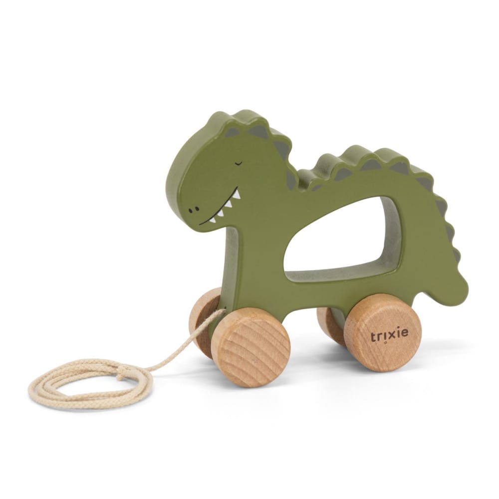 Jouet à tirer en bois mr dino