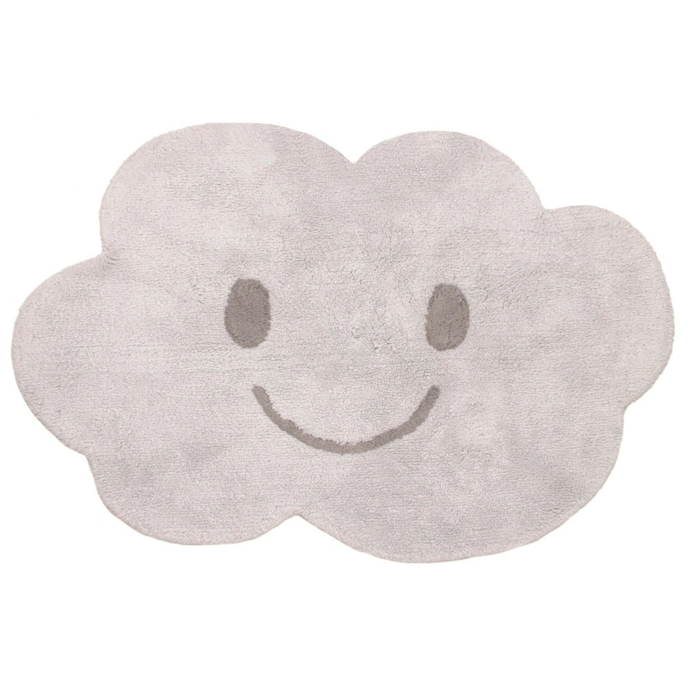 Tapis coton nuage gris nimbus par nattio