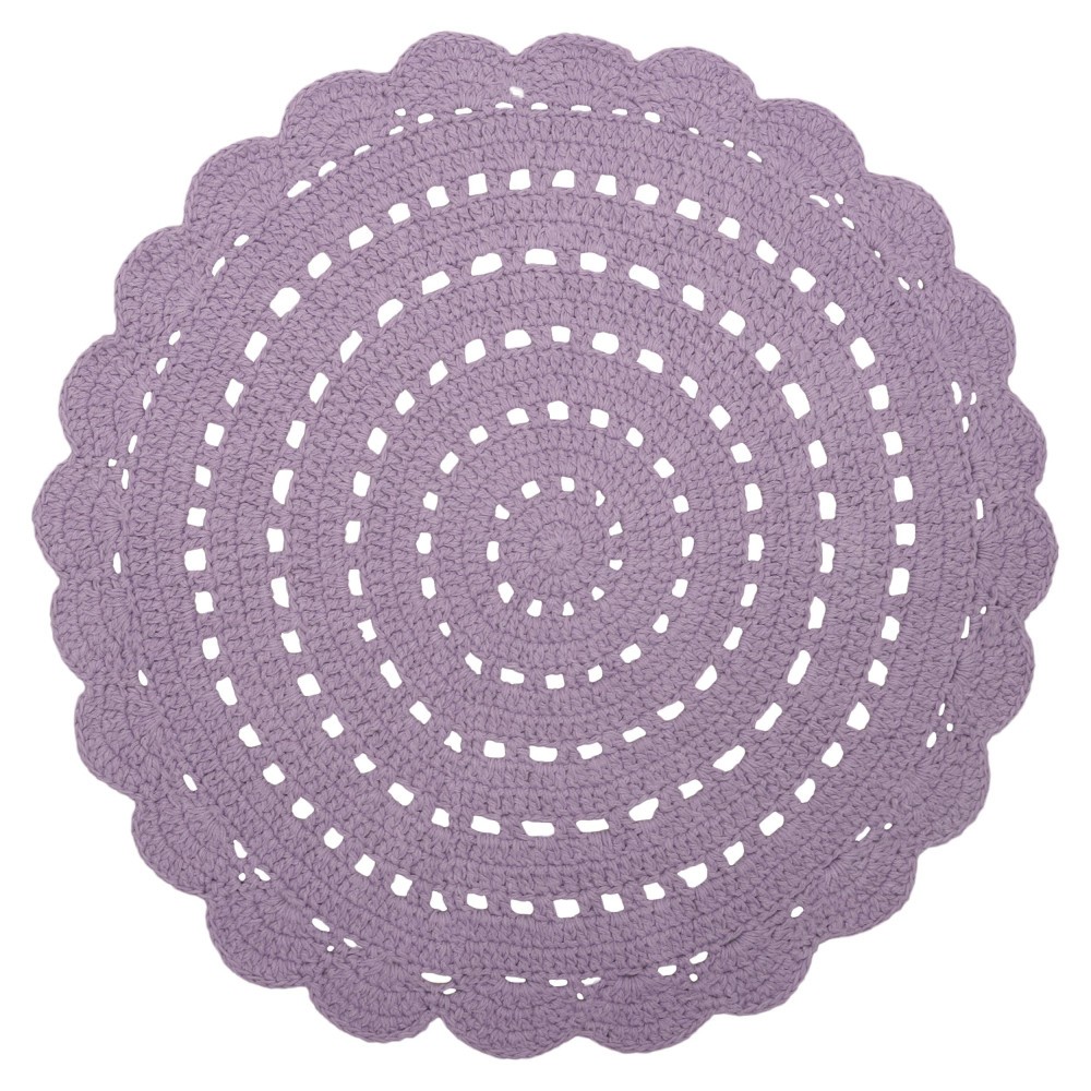 Tapis coton alma mauve par nattiot - ø 1