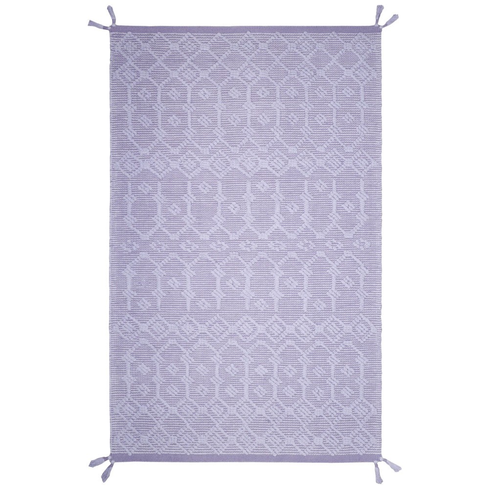 Tapis coton blonder mauve par nattiot -