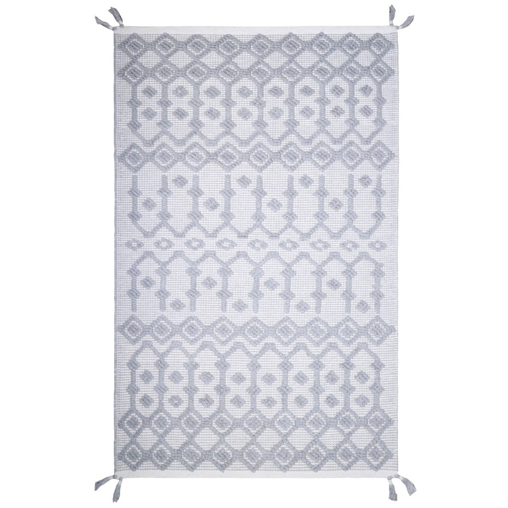 Tapis coton blonder grey par nattiot - 1