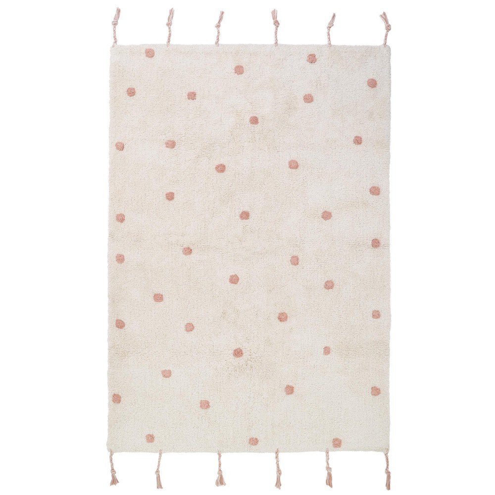 Tapis coton nümi rose nude par nattiot -