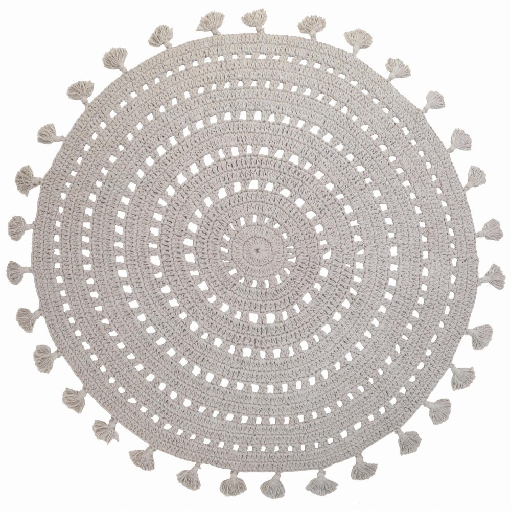 Tapis coton nila pearl grey par nattiot