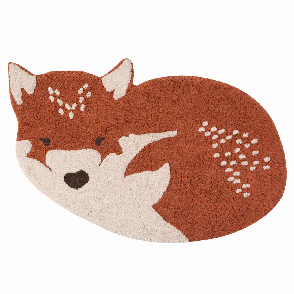 Tapis coton renard little wolf par natti