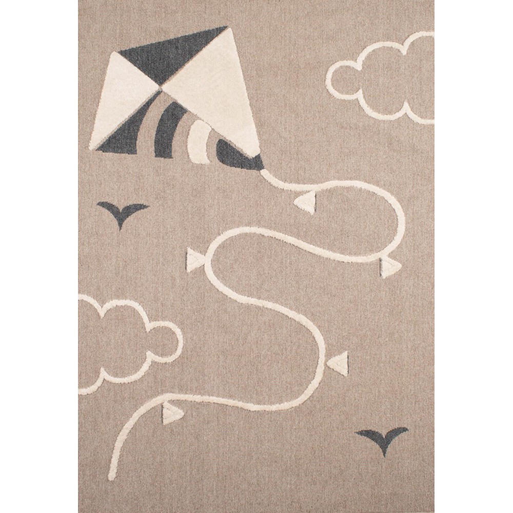 Tapis enfant cerf volant beige par nazar