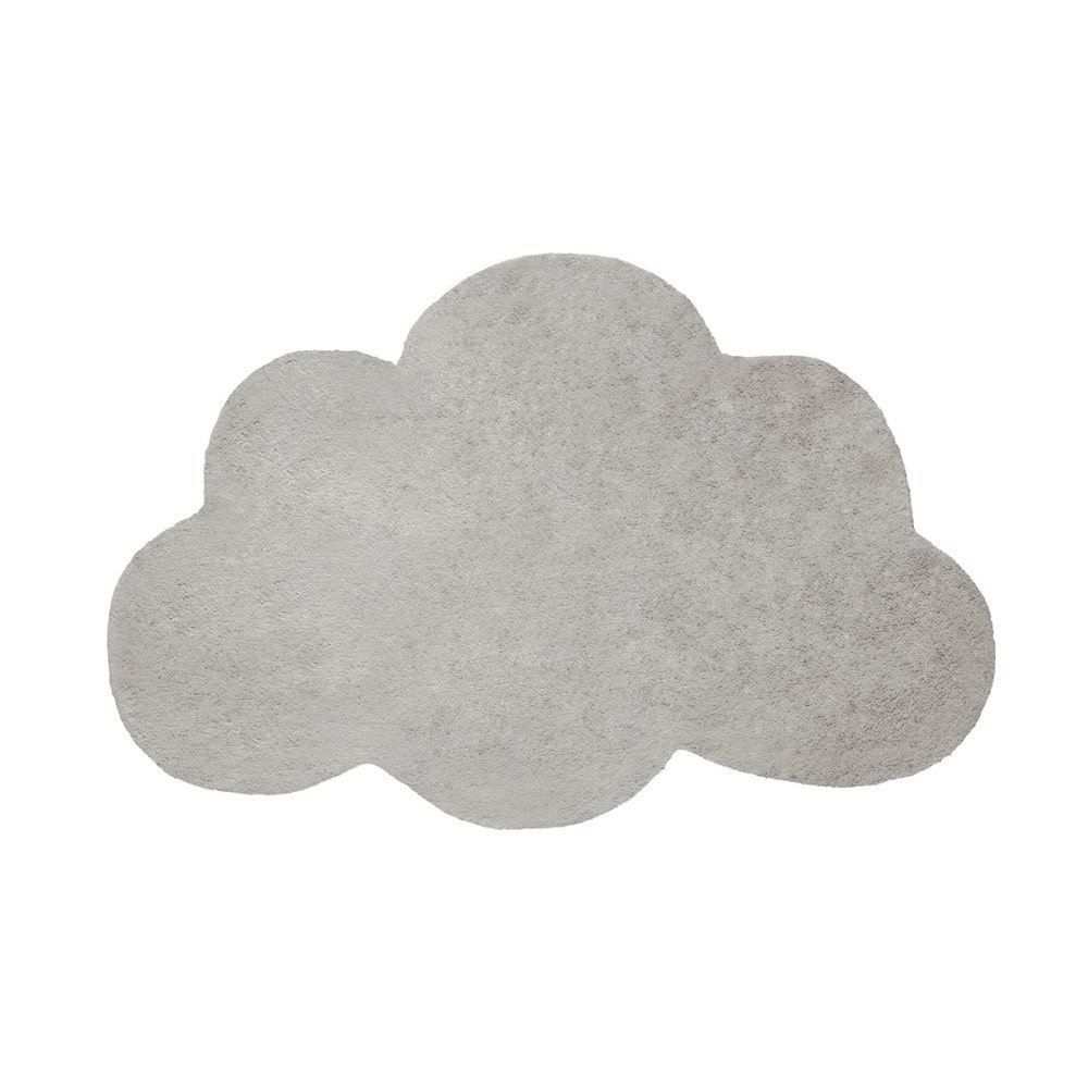 Tapis coton forme nuage (gris foncé) par