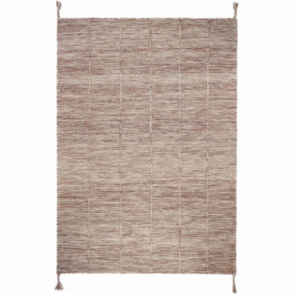 Tapis coton lhena brun rose par nattiot