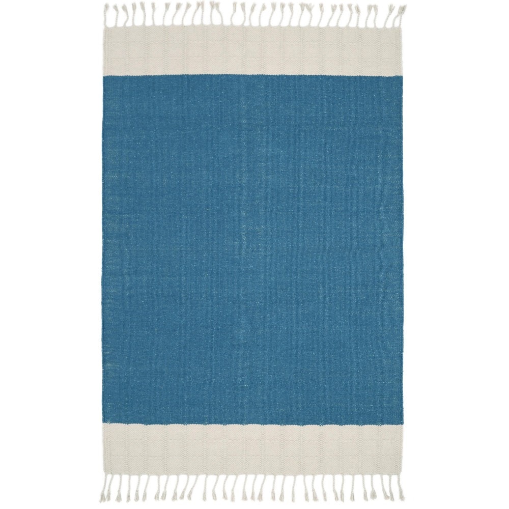 Tapis coton lucia colbert bleu par natti