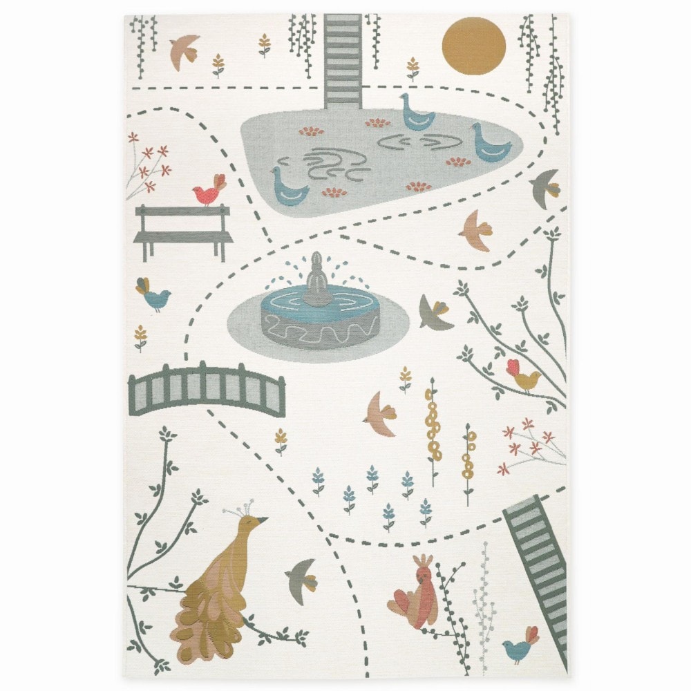 Tapis enfant paradis des oiseaux par nat