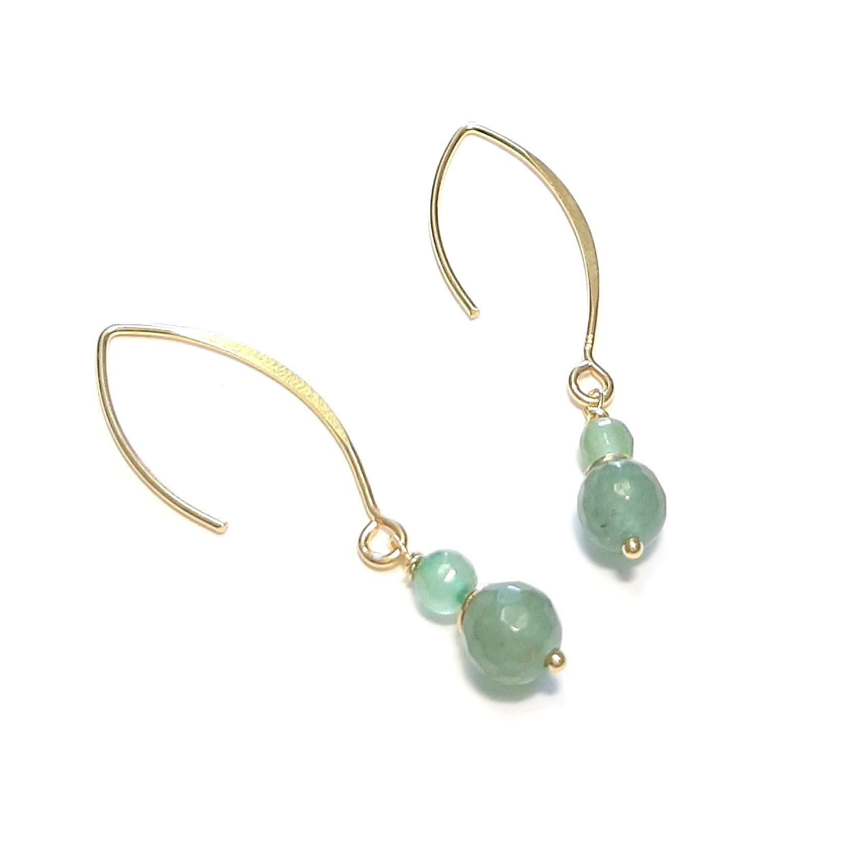 Boucles d'oreilles aventurine verte