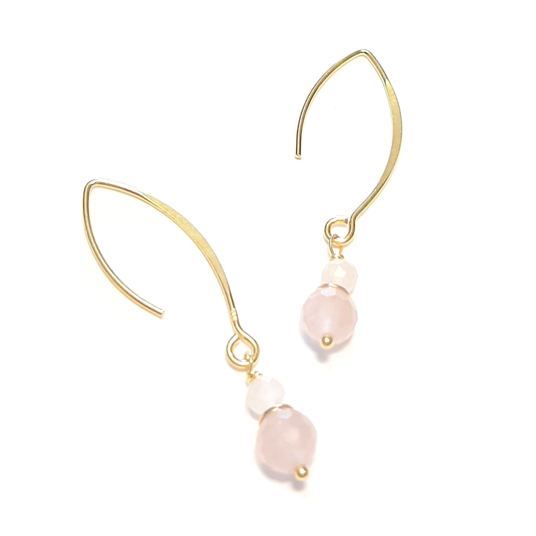 Boucles d'oreilles quartz rose