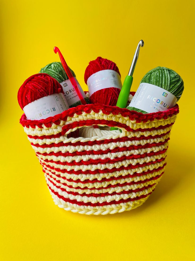 Kit de crochet corbeille de noël