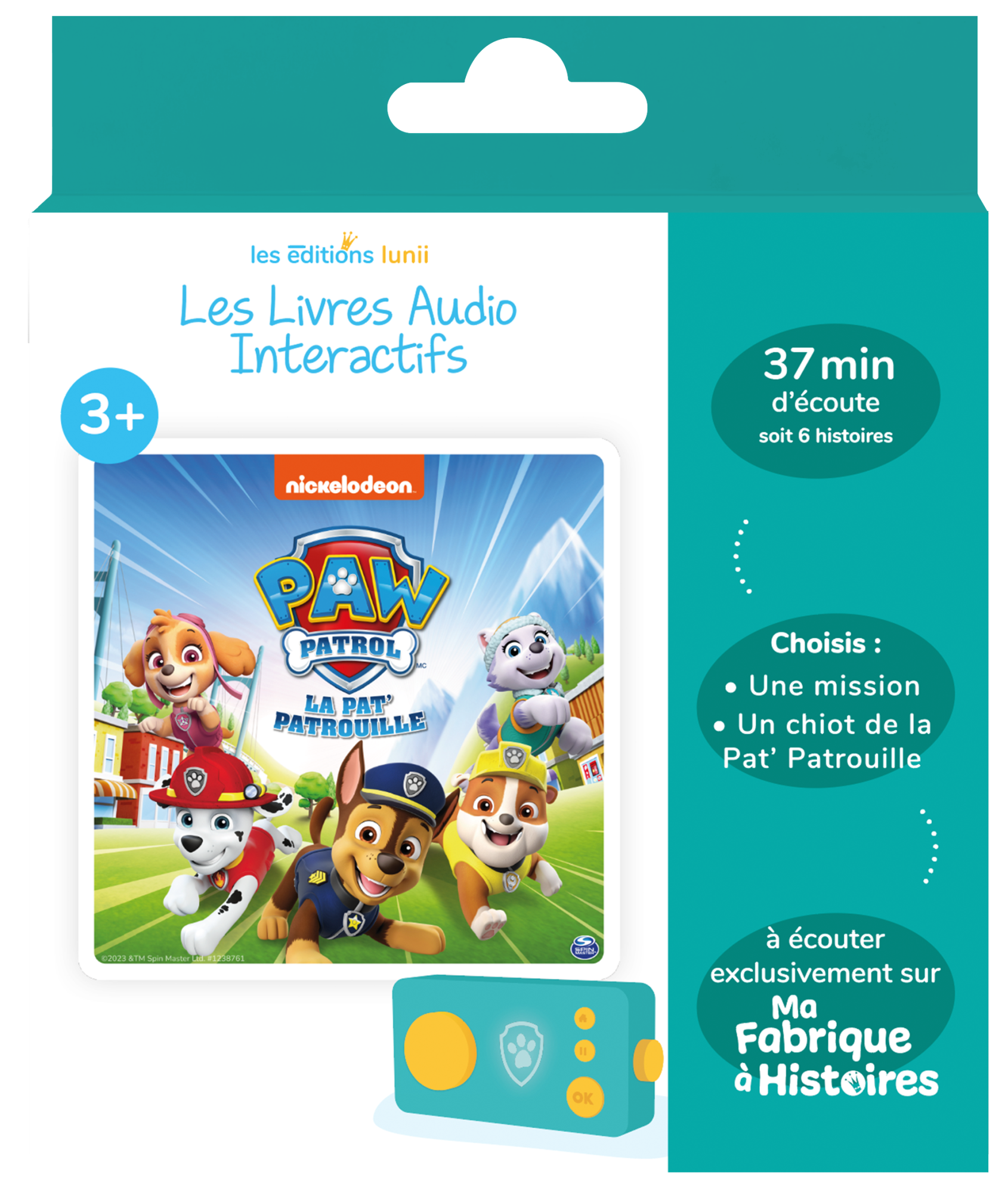 Lunii - coffret pat patrouille - livre