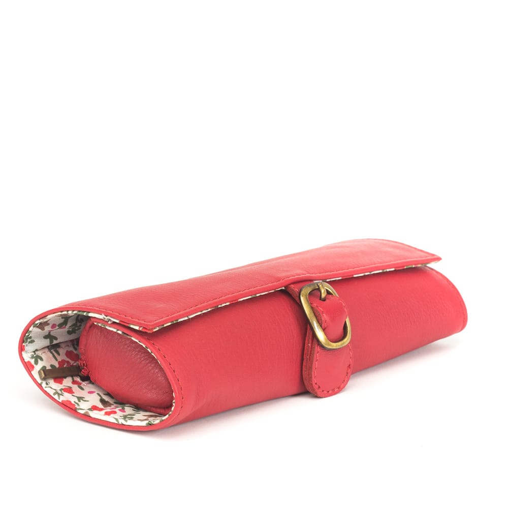 Trousse bijoux cuir emma rouge hap