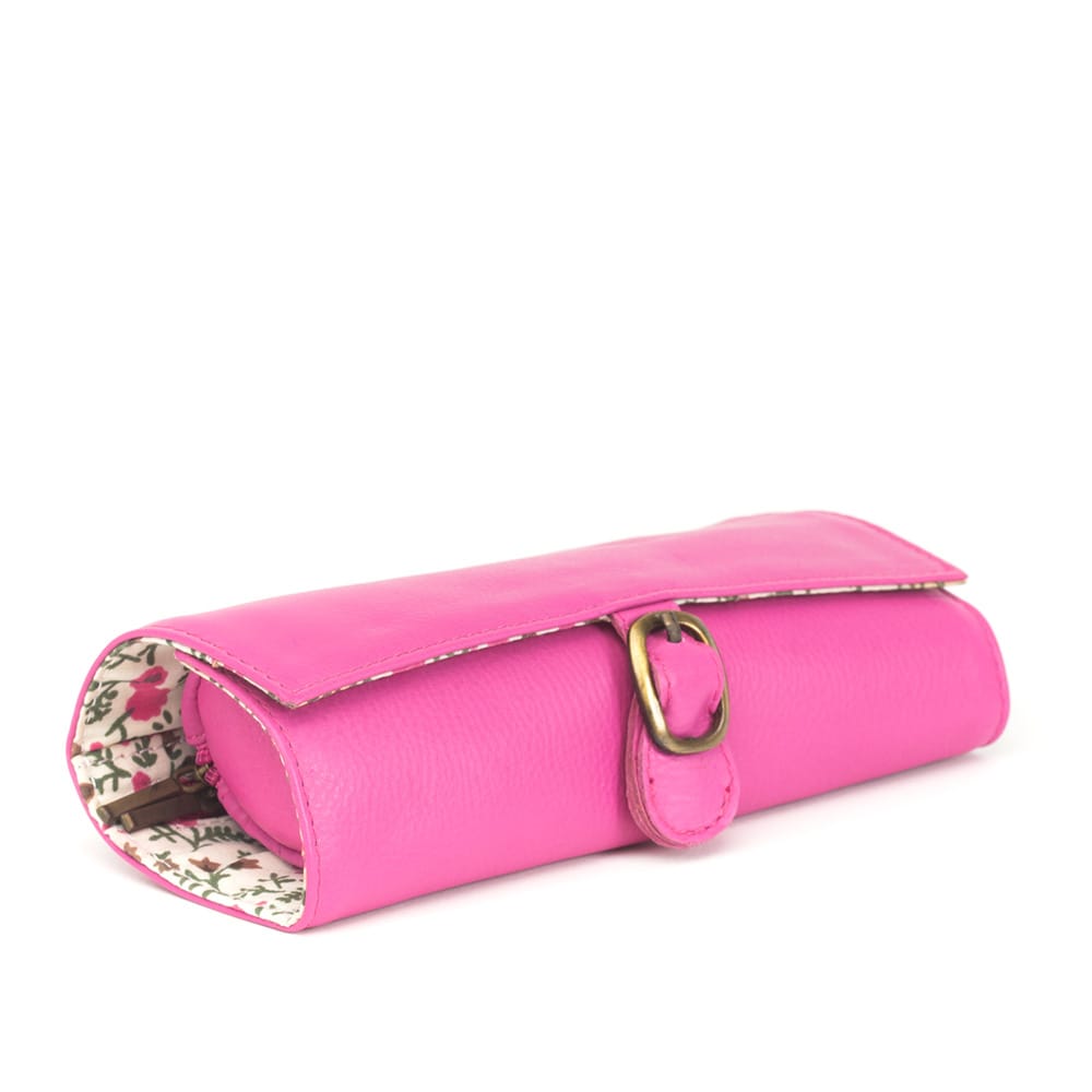 Trousse bijoux cuir emma fushia hap