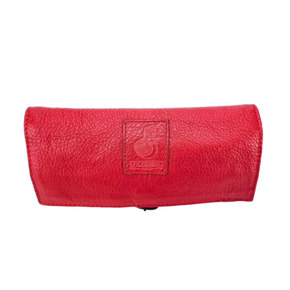 Trousse bijoux cuir emma rouge