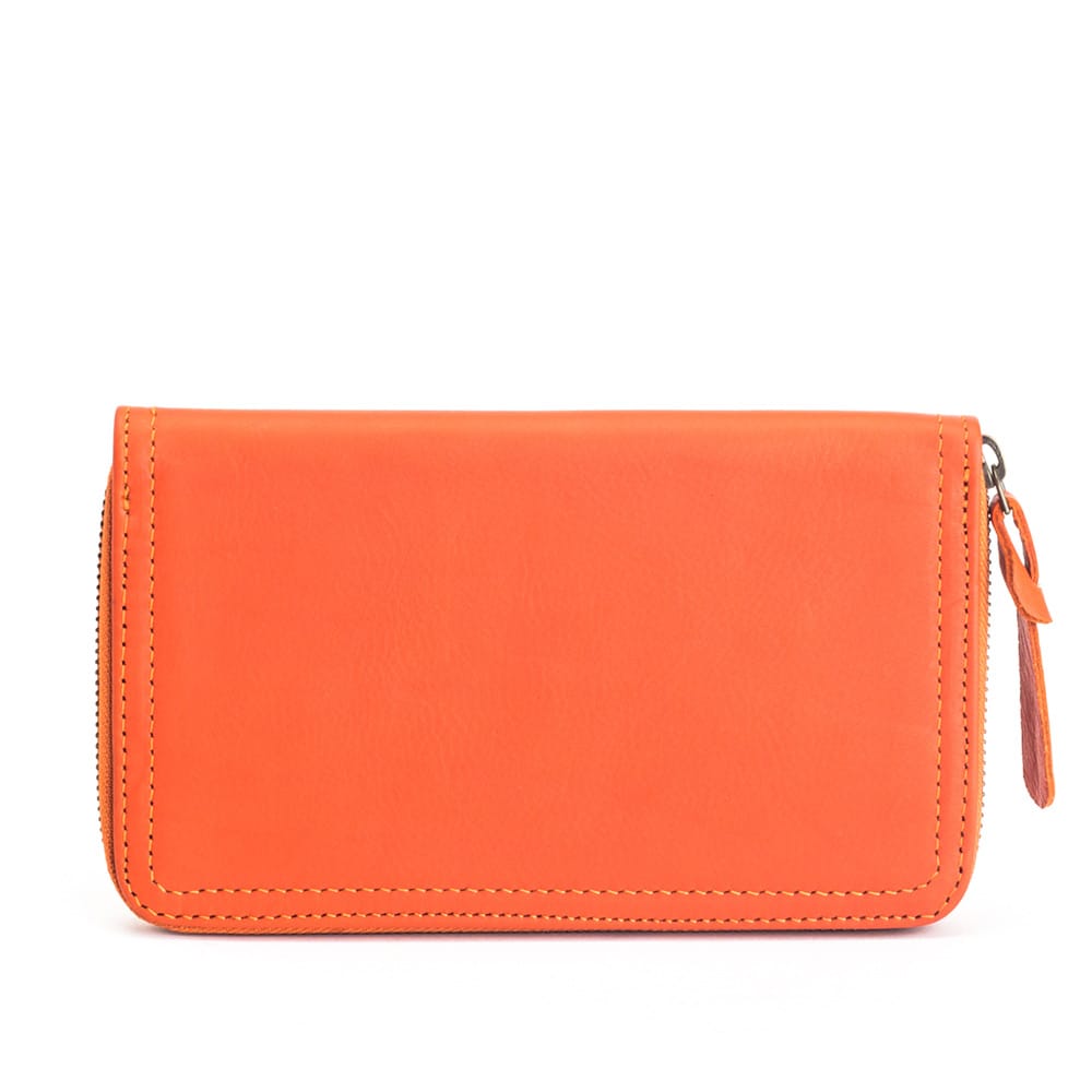 Portefeuille cuir ami orange