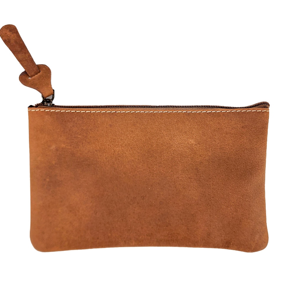 Trousse plate cuir dany camel