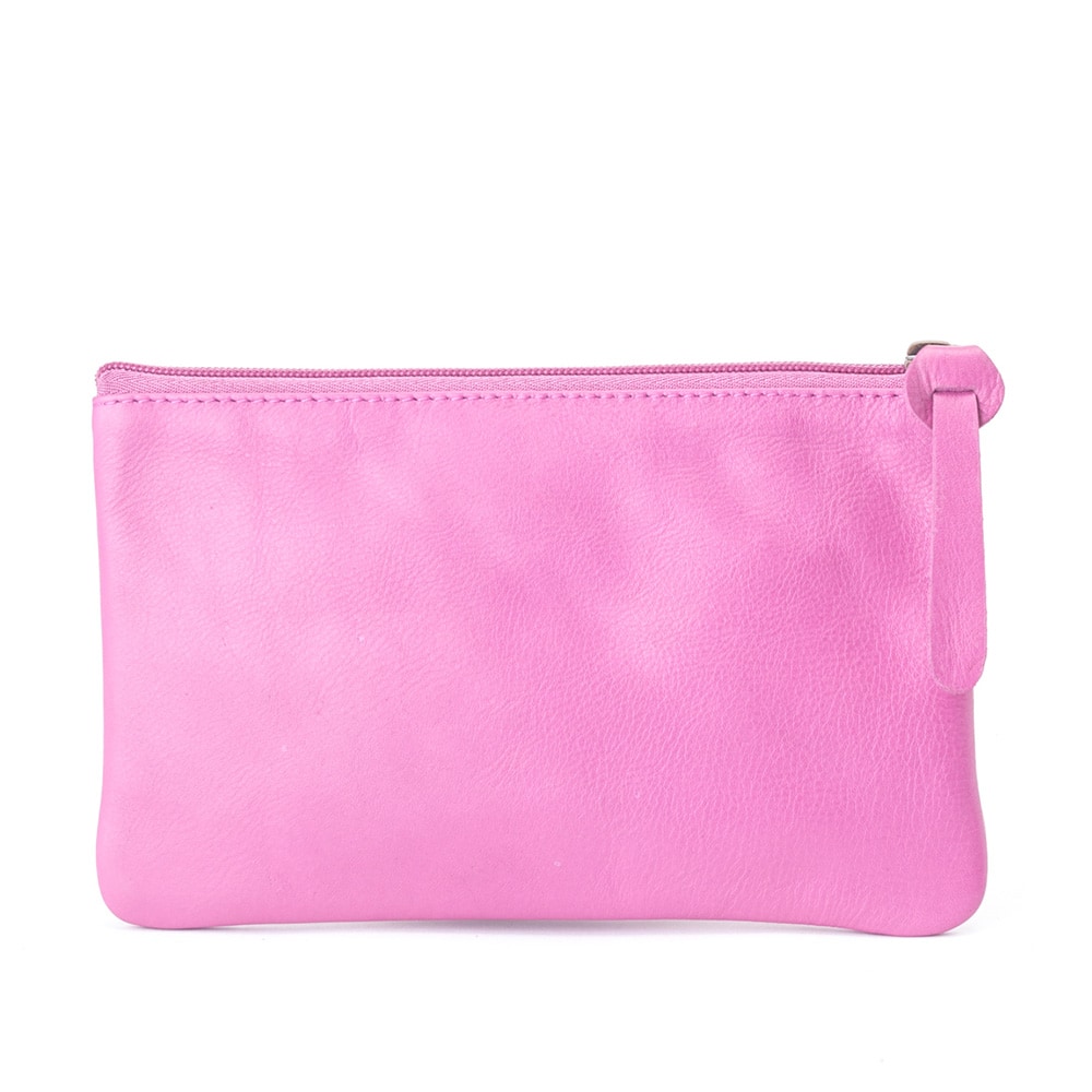 Trousse plate cuir dany fushia