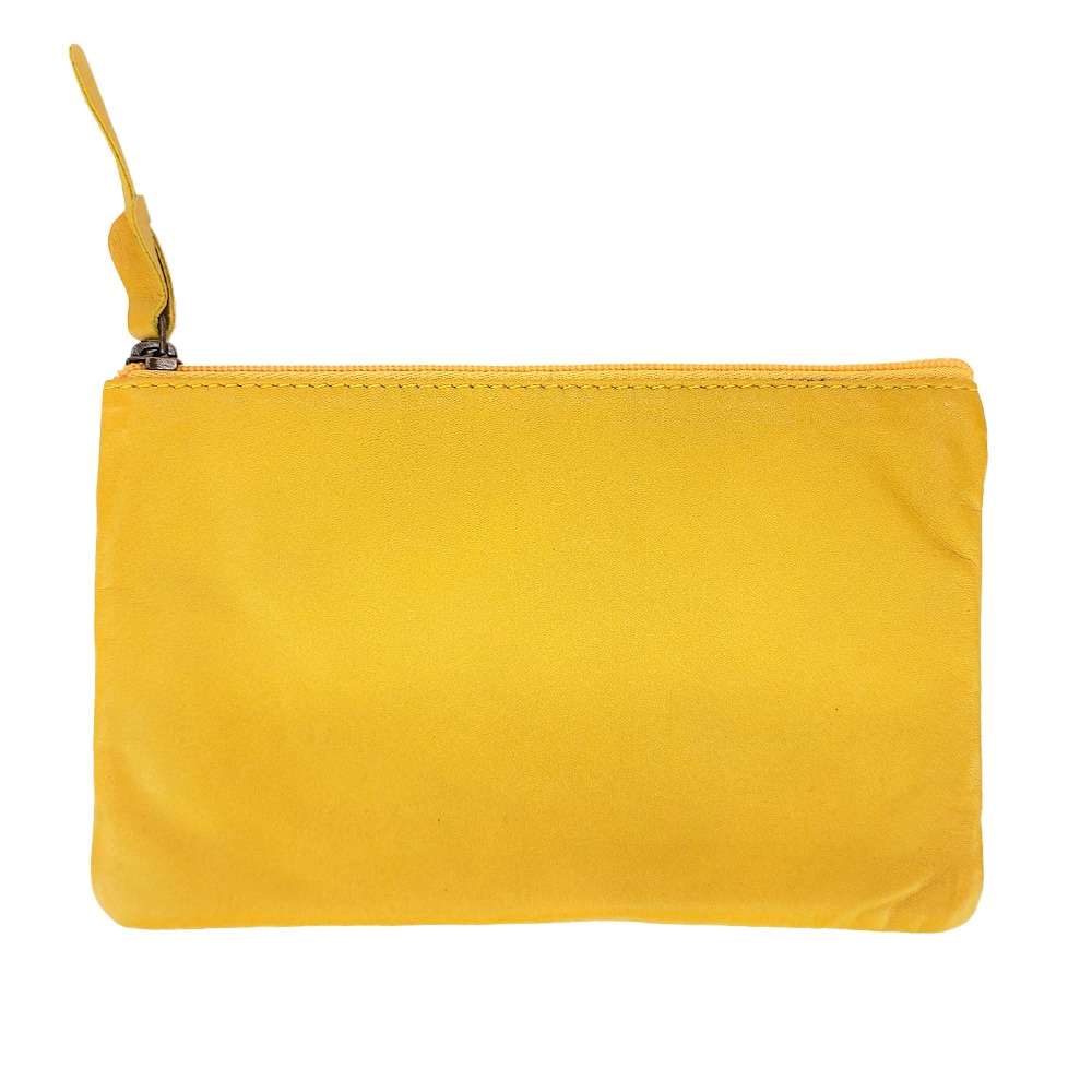 Trousse plate cuir dany jaune