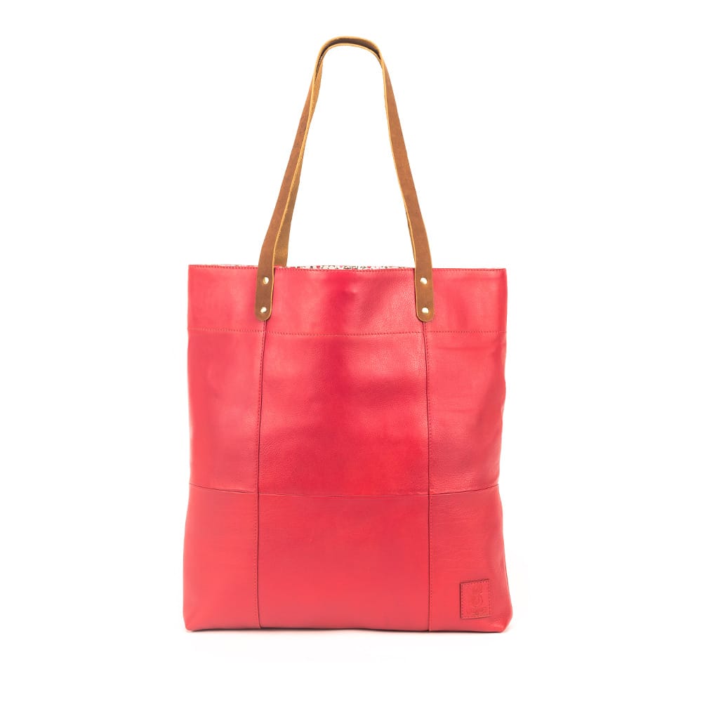 Tote bag cuir  emilie fushia