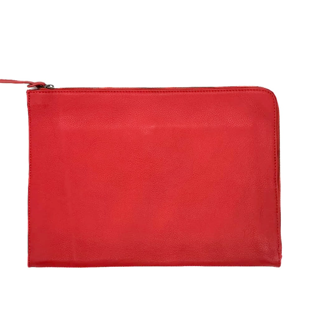 Pochette cuir joséphine rouge