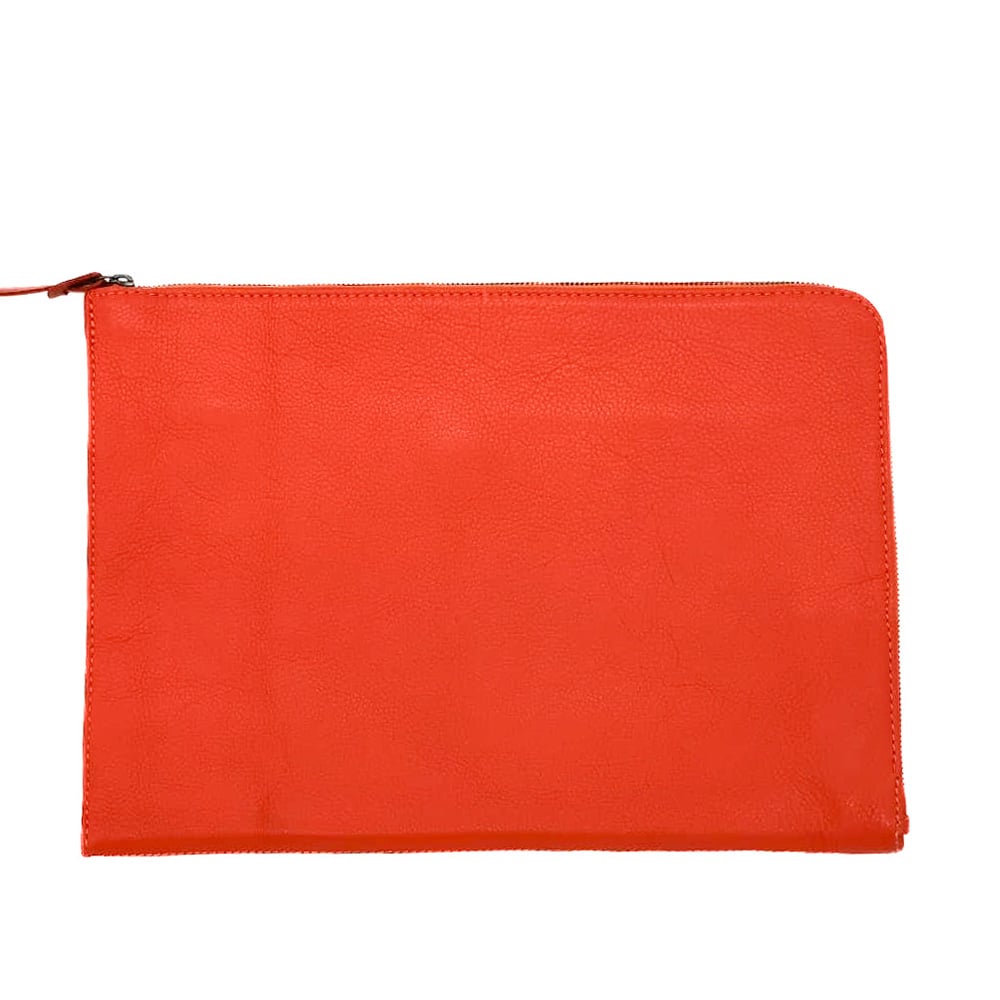 Pochette cuir joséphine orange