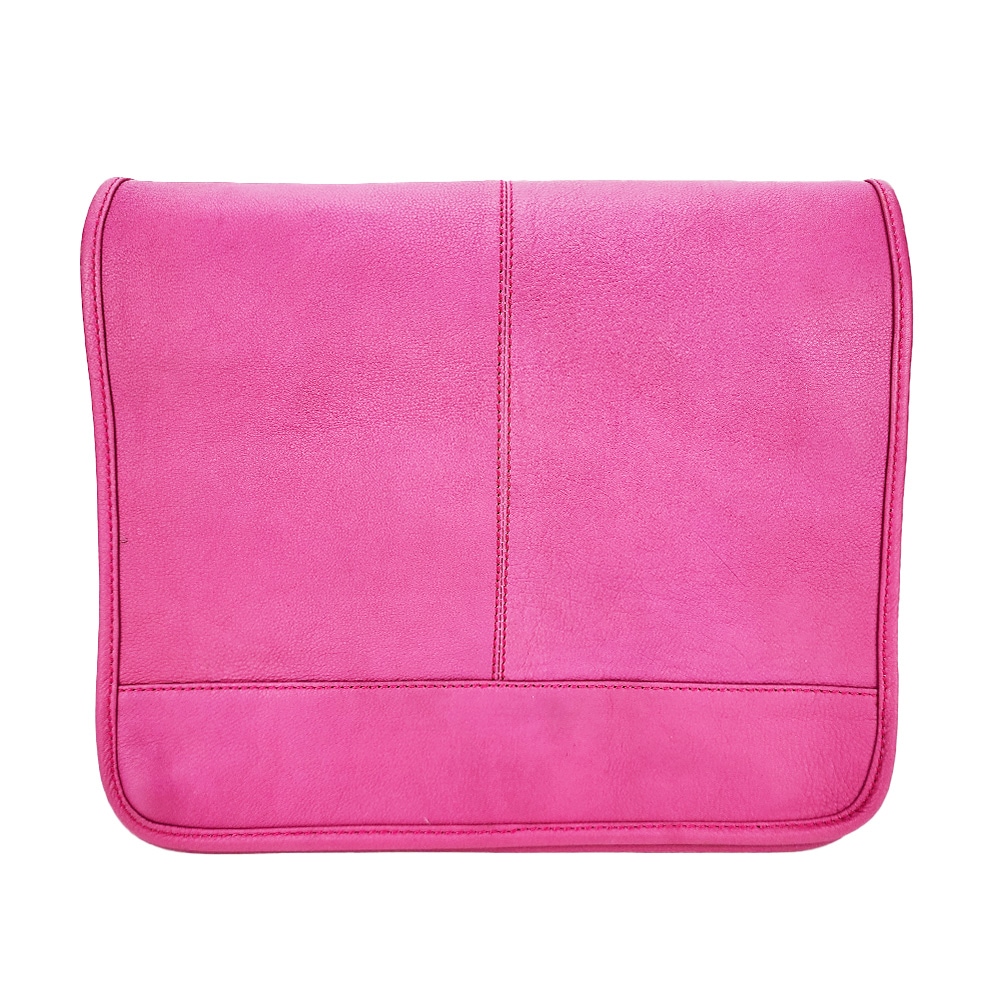 Besace messager cuir maxime fushia