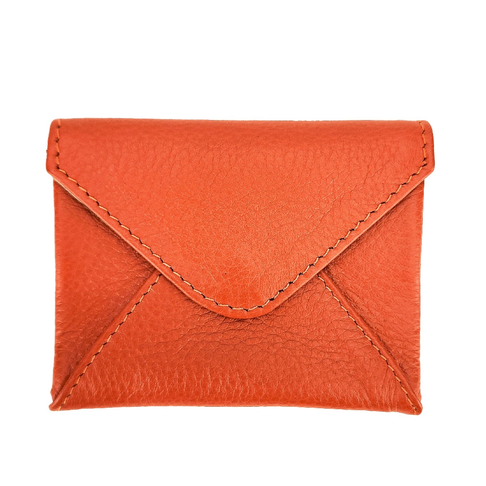 Porte-cartes cuir nino orange