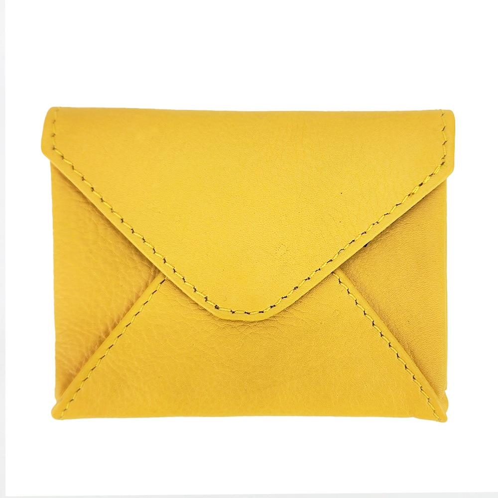 Porte-cartes cuir nino jaune