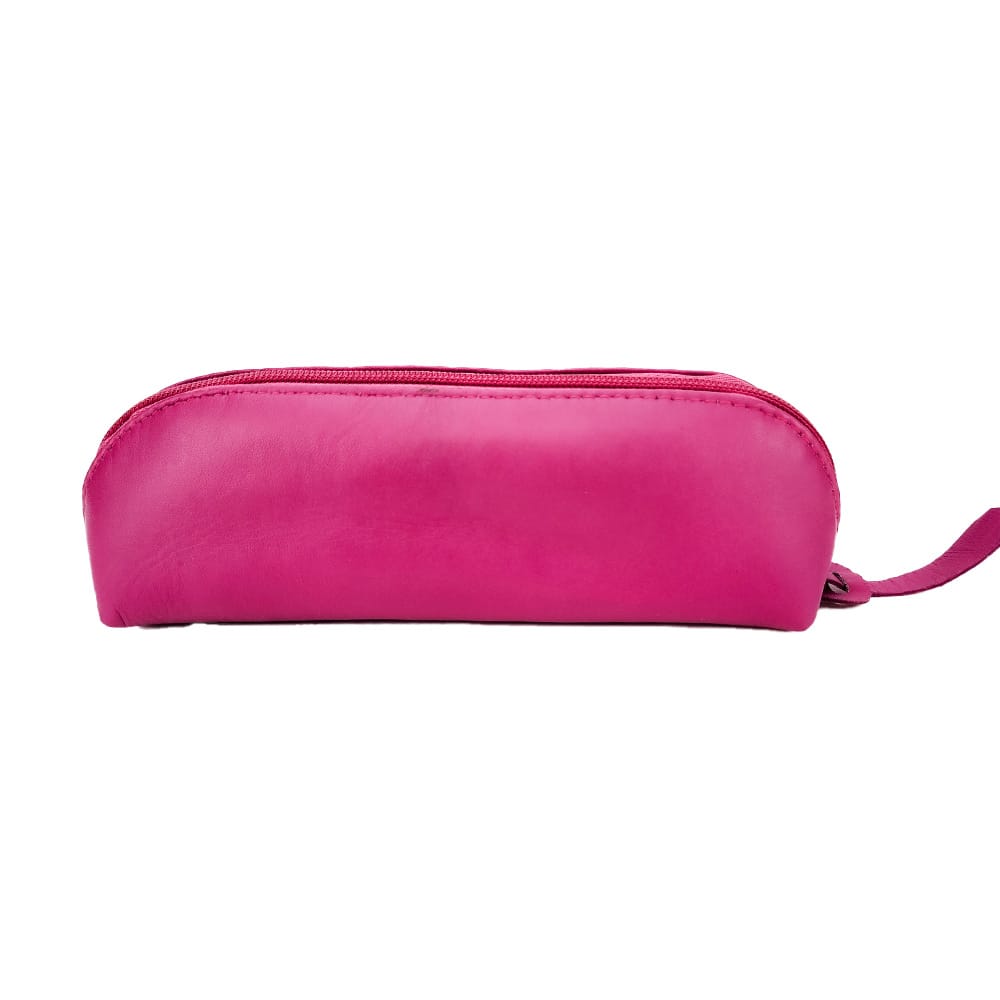 Trousse longue cuir rosy fushia