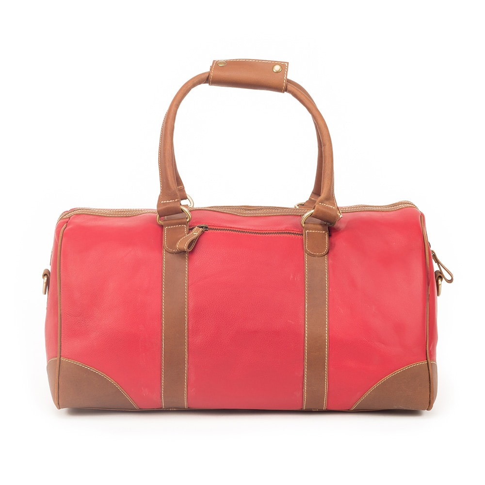 Sac weekend cuir sacha rouge