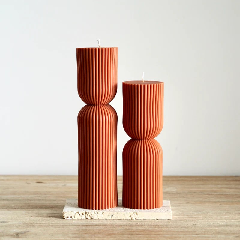 Duo de bougies reflect terracotta