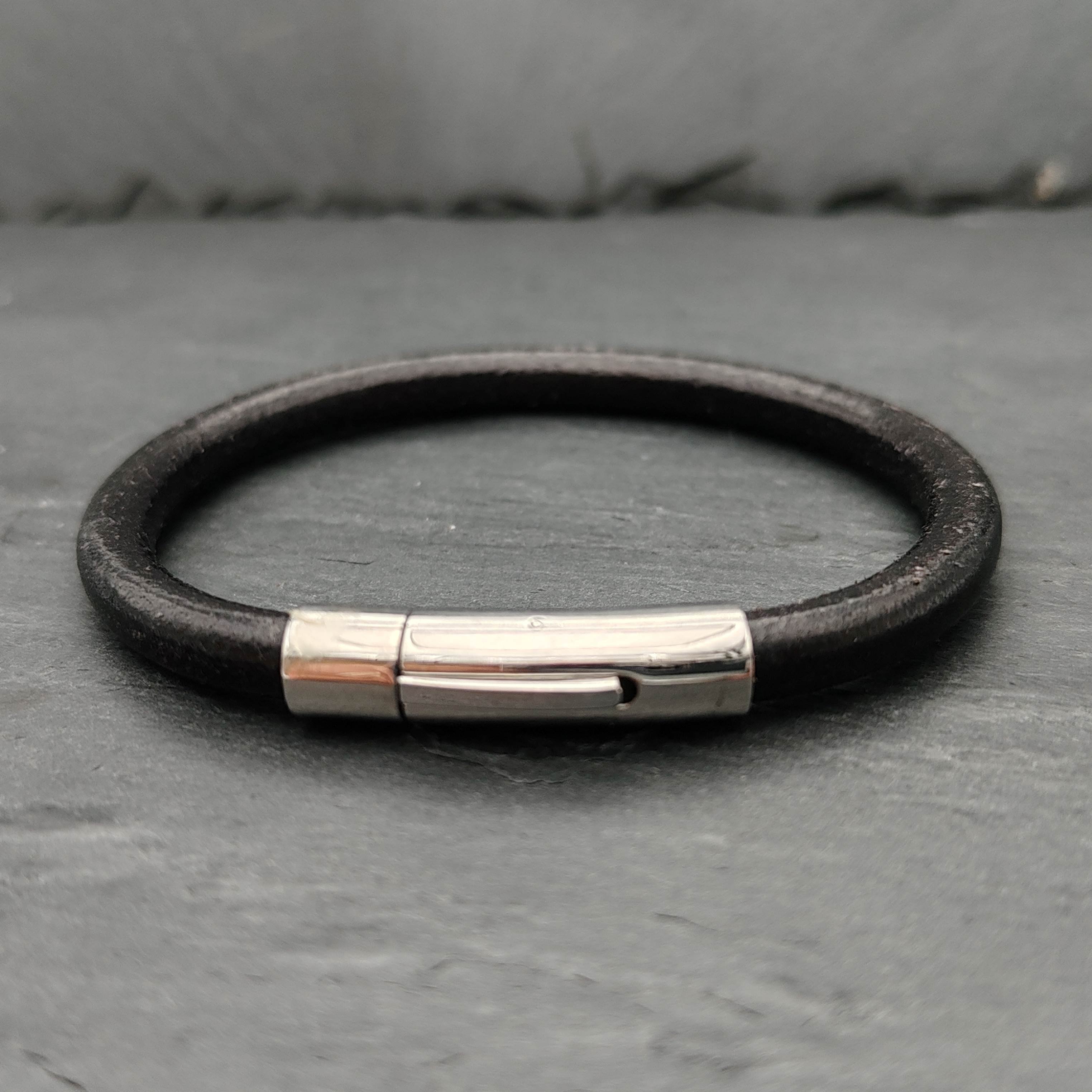 Bracelet cuir homme noir