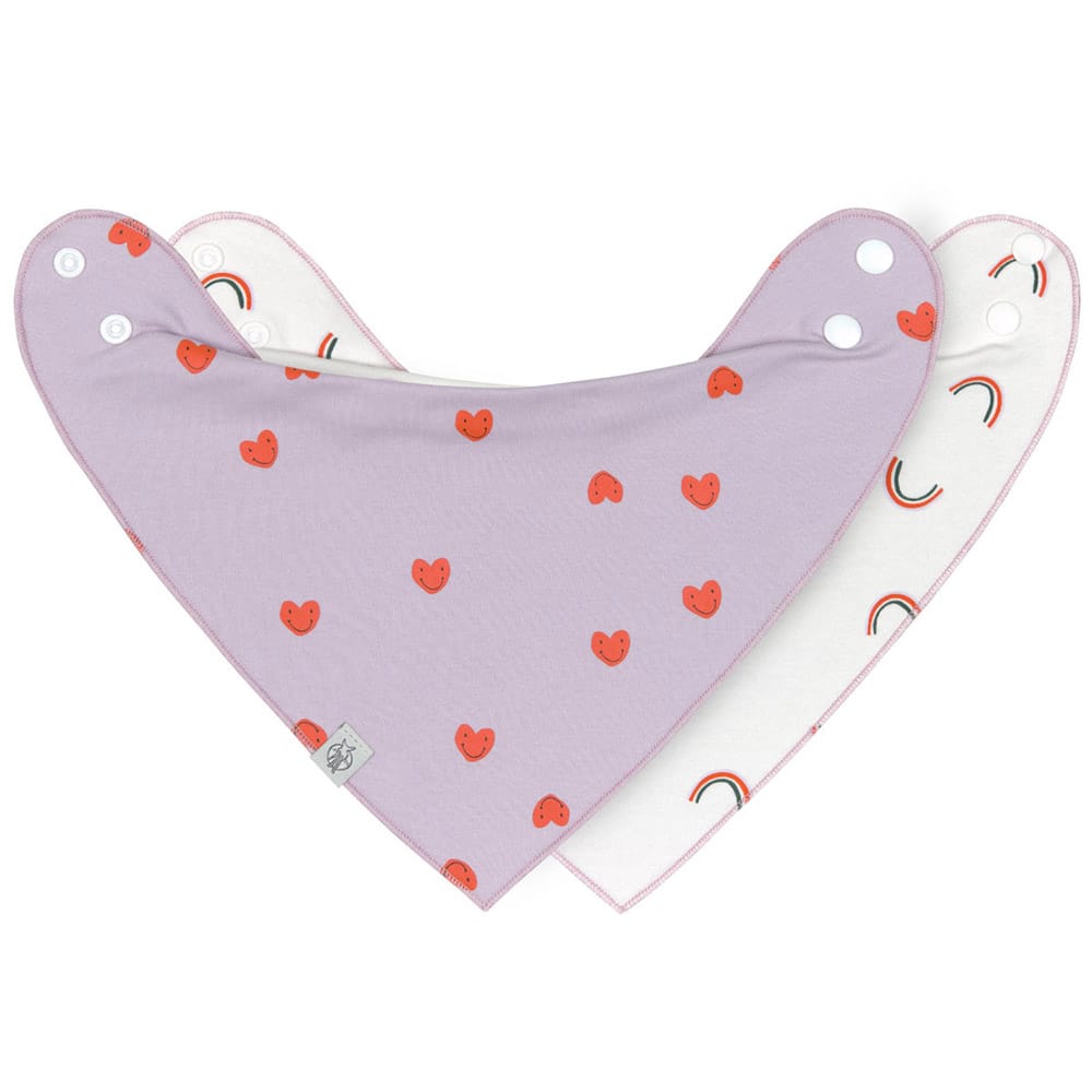 Lot de 2 bavoirs bandanas 0-24 mois