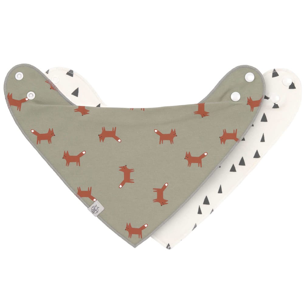 Lot de 2 bavoirs bandanas 0-24 mois