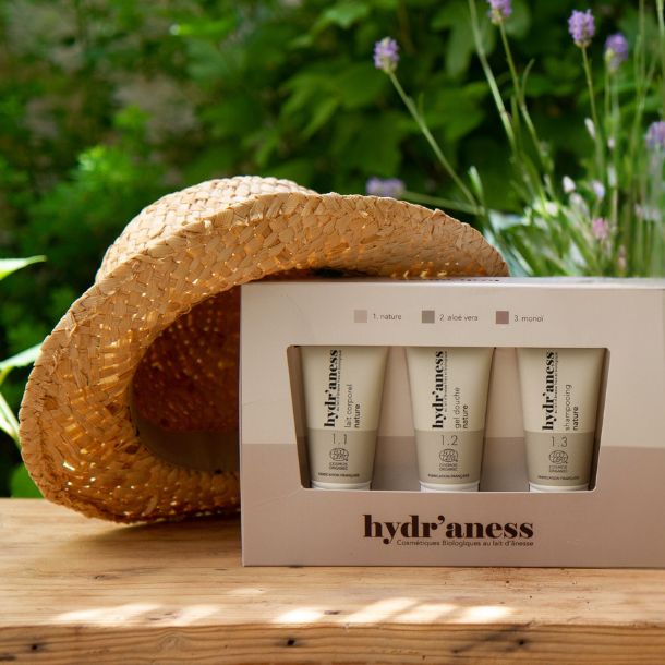 Coffret trio voyage nature lait d'ânesse