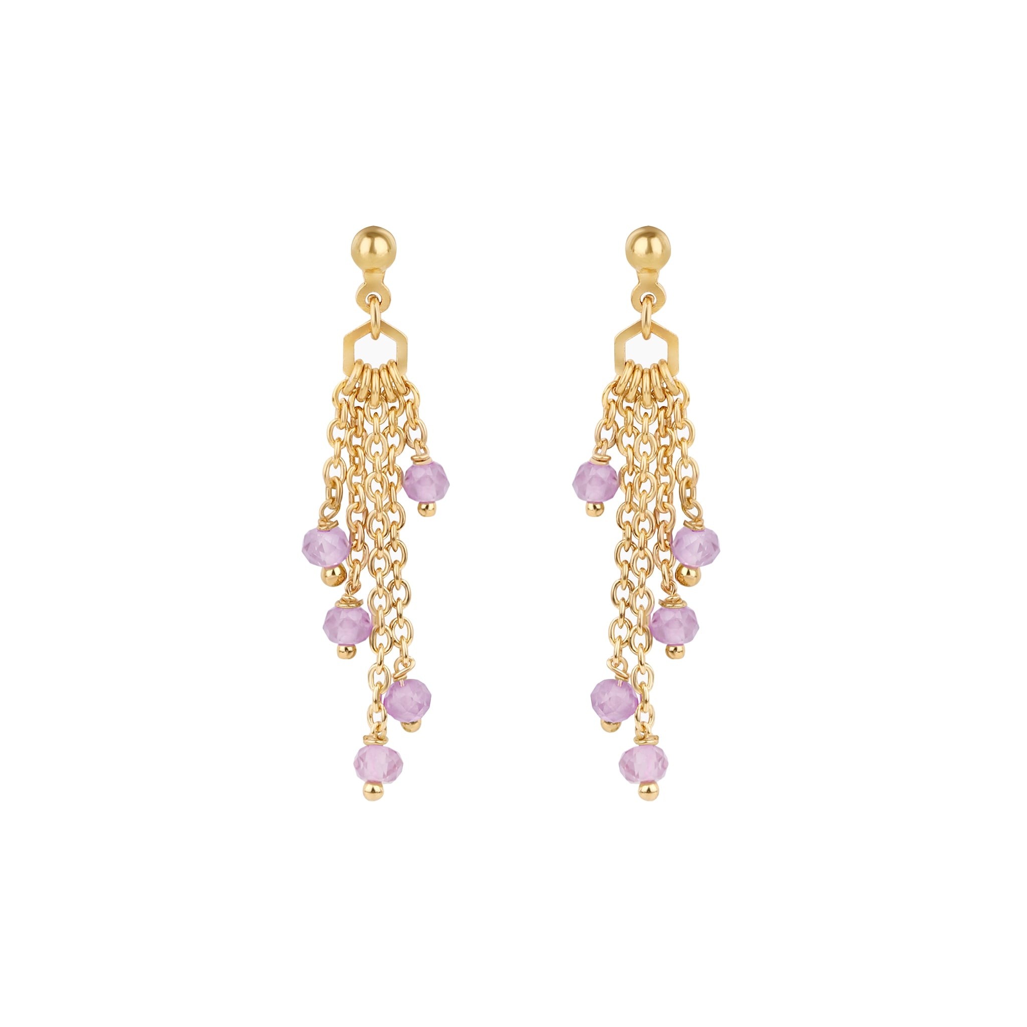 Boucles d'oreilles elyssa améthyste