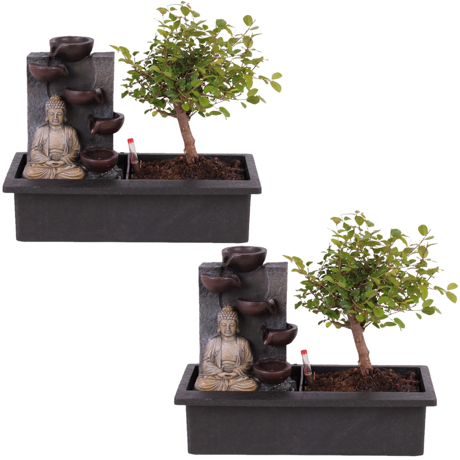 Bonsaï waterfall set 'buddha' - lot de 2