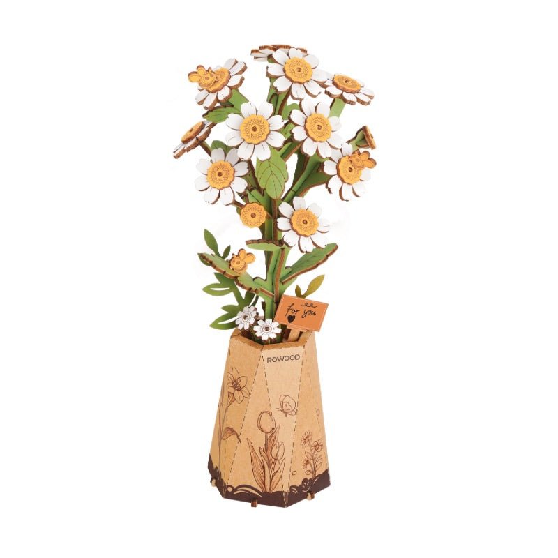 Maquette bois fleur - camomille