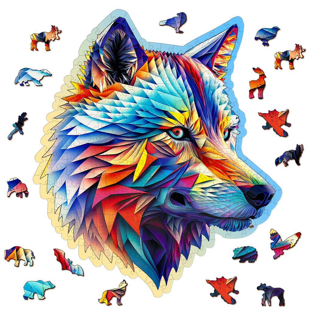 Puzzle en bois loup élégant 250 pcs