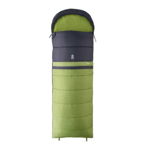 Sac de couchage loisir confort gris vert